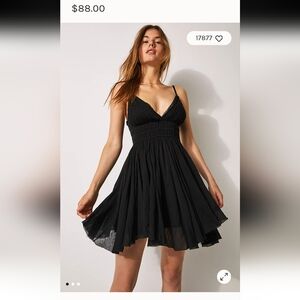 Free People Black Lace Mini Dress